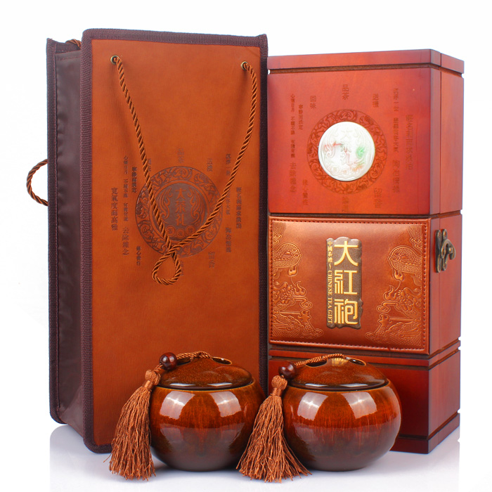 大红袍 武夷岩茶 特级乌龙茶 高档礼盒装 大红袍茶叶 瓷罐正品