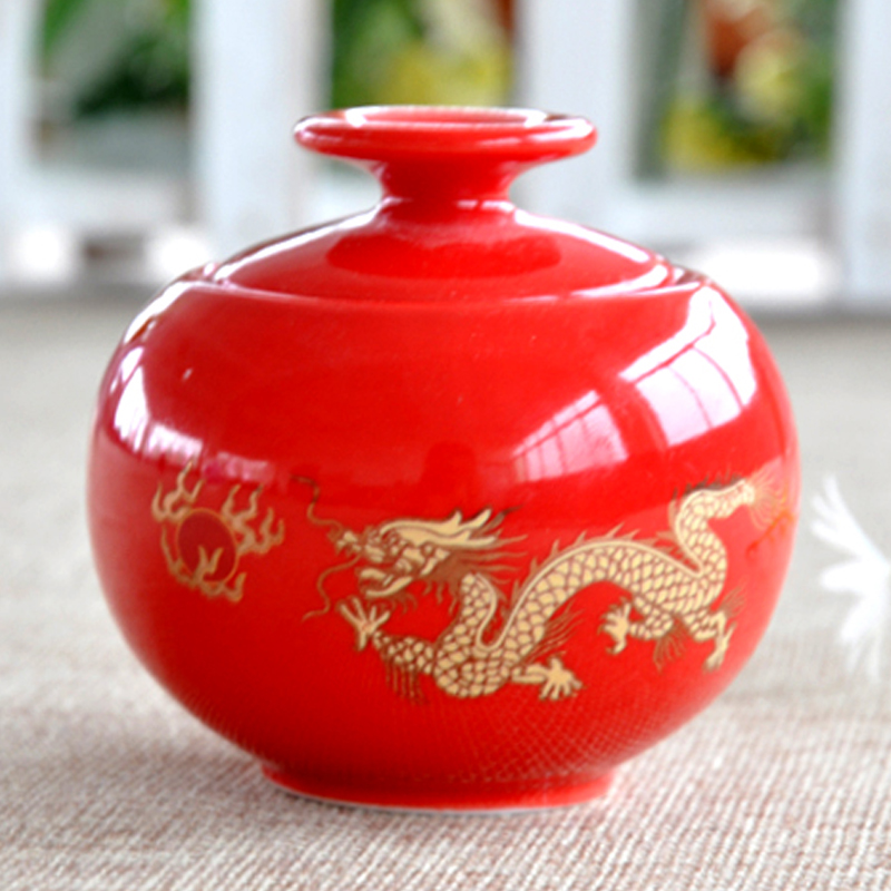批发小号茶叶罐 陶瓷茶叶罐 中国龙茶叶罐可加印LOGO