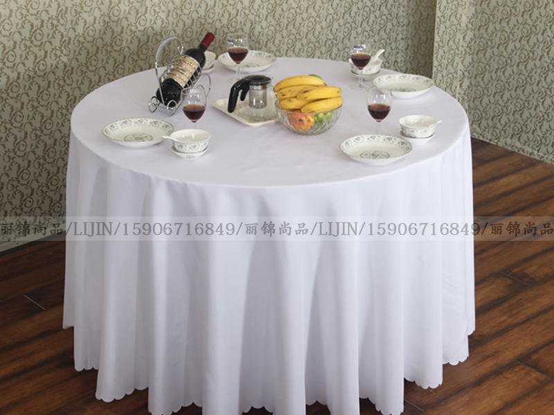 批发酒店饭店餐厅咖啡店纯色圆方餐桌的布艺台布会议桌布台布多色