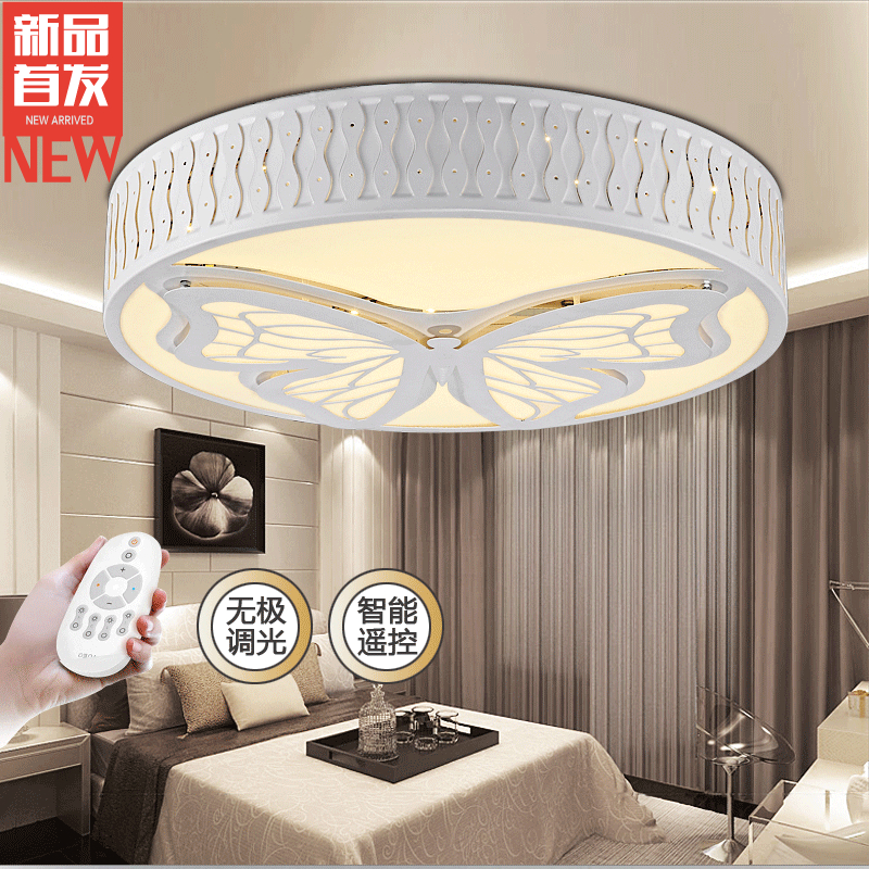 新款led圆形主卧室房间吸顶灯温馨小客厅餐厅饭桌灯创意个性灯饰