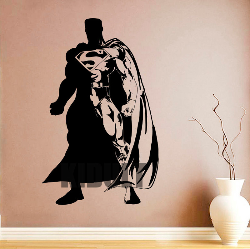 超人墙贴客厅沙发背景墙壁贴画超级英雄人物装饰卧室动漫贴纸包邮