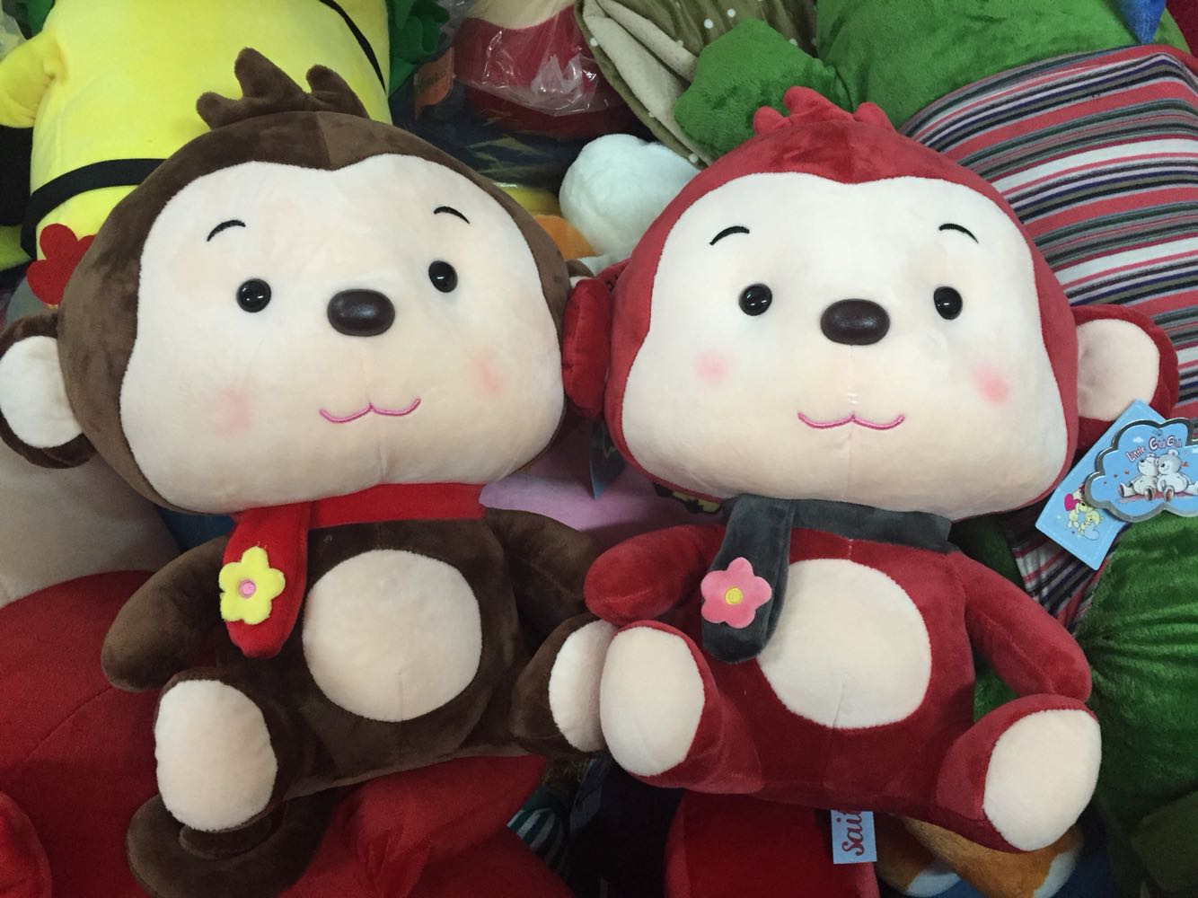猴年脸红小花猴子毛绒玩具公仔生日礼物情人节礼物特价批发
