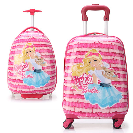 韩国儿童拉杆箱万向轮16寸18寸小行李箱女卡通书包芭比公主旅行箱
