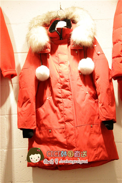 特价韩国东大门正品代购15冬季新款毛领毛球宽松厚棉外套
