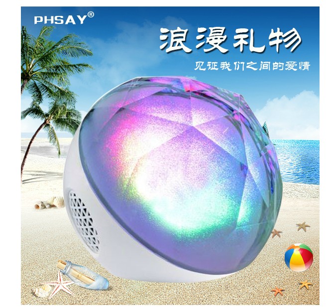 新款变色水晶球魔幻无线蓝牙音箱无线遥控迷你音响