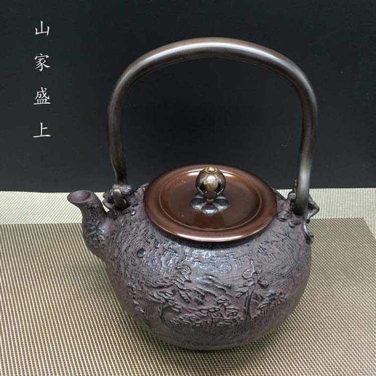 金圣堂日本铸铁壶老铁壶无涂层茶具纯手工南部铁器老茶壶特价包邮
