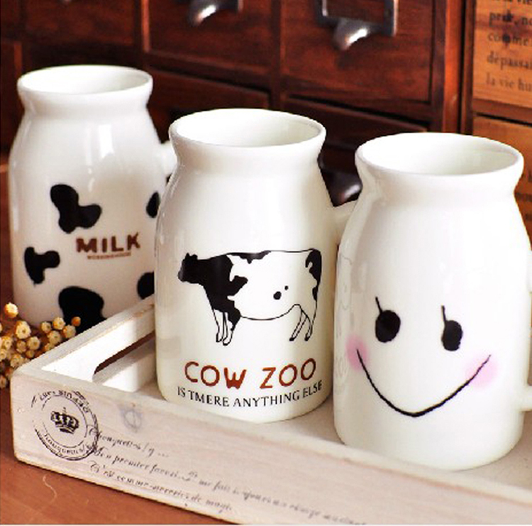 促销小礼品创意实用批发可印LOGO公司活动广告杯定制牛奶杯奶牛杯