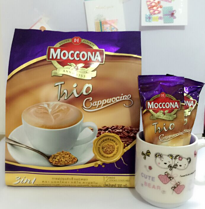 泰国进口moccona摩可纳 卡布奇诺3合1速溶咖啡 新品300g 包邮