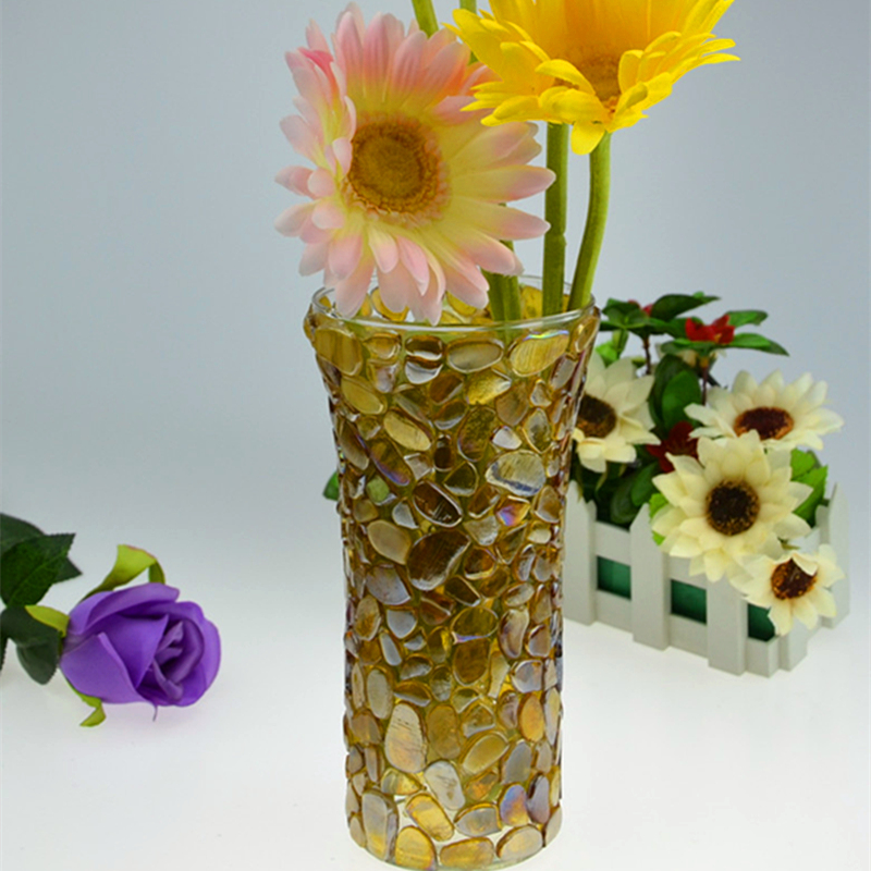 包邮欧式玻璃马赛克花瓶 客厅餐桌台面花瓶摆件 房间装饰家居饰品