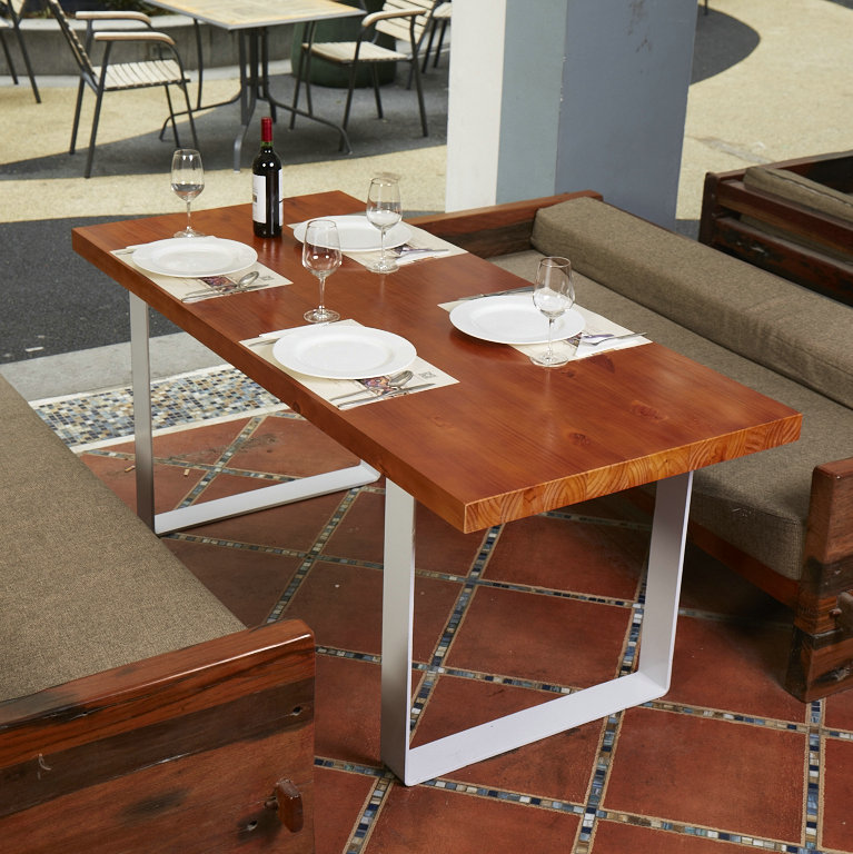 美式铁艺实木餐桌家具长方形餐吧台饭桌厂家直销家用餐厅专用餐桌