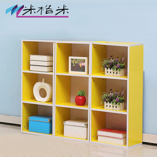 特价儿童书架置物架 现代简约书柜组装 自由组合单个储物柜实木
