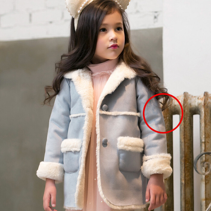 韩国童装 2016冬新款女童鹿绒加厚兔毛外套保暖皮大衣外套2763