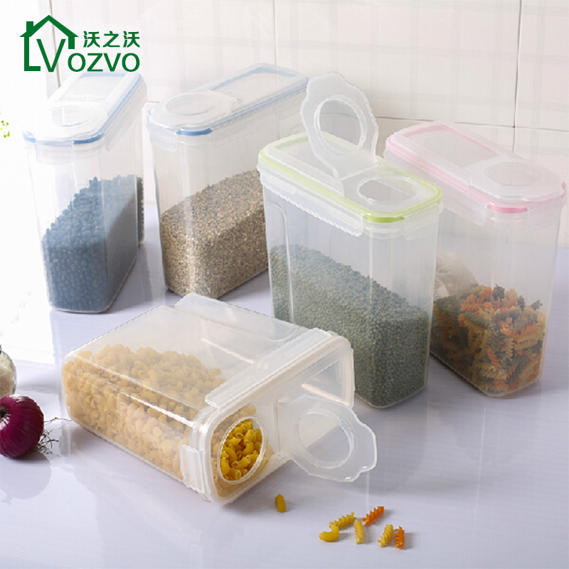 杂粮储物罐食品级3个装粮食收纳盒防虫有盖塑料瓶子透明密封罐