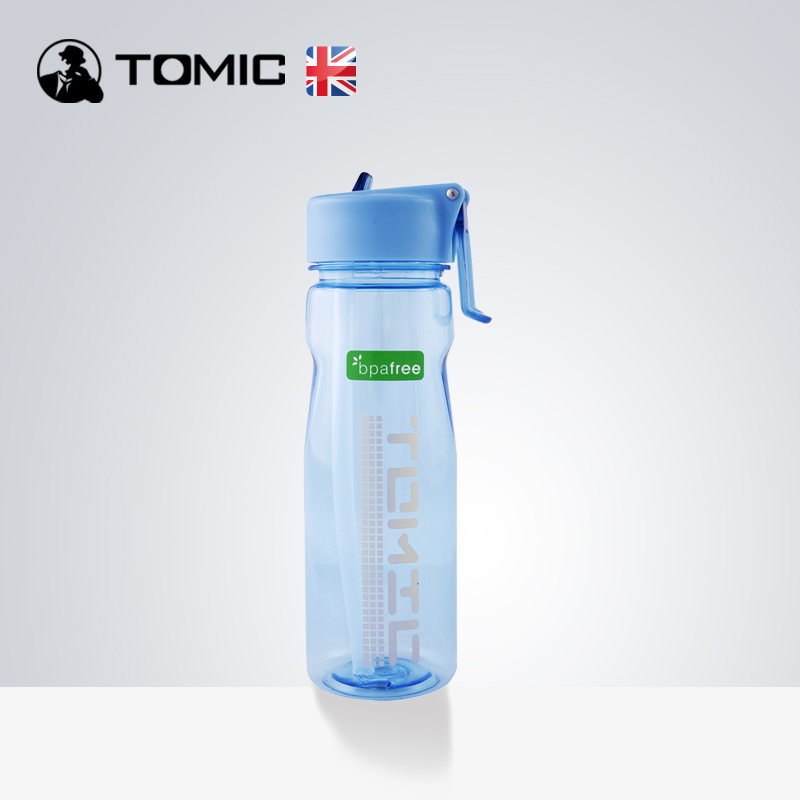 英国TOMIC 运动水杯水壶杯子旅行杯太空杯 创意防漏带吸管 正品