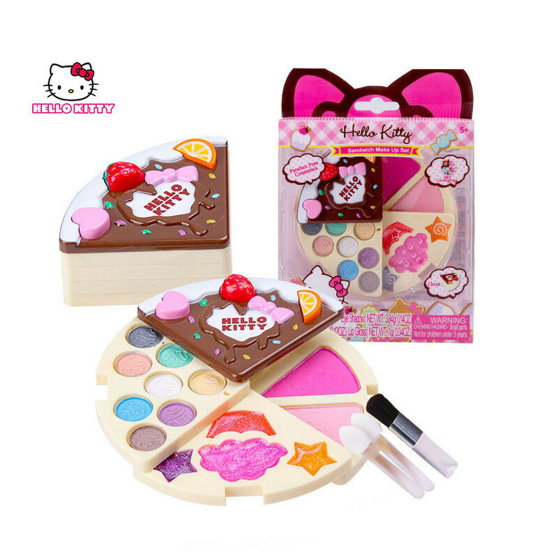 Hello Kitty凯蒂猫卡通女童化妆品 眼影腮红蛋糕彩妆盒套装化妆盒