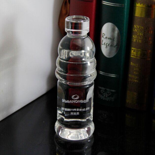 水晶内雕工艺品水晶礼品水晶瓶子水晶脉动饮料瓶 水晶可乐瓶