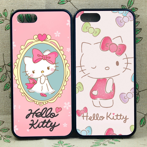 iphone5s手机壳hello kitty凯蒂猫kt可爱女款苹果4s硅胶橡胶塑胶
