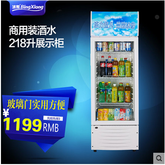 冰熊 LC-218 展示柜 冰柜冷柜 立式商用冷藏柜 冷藏饮料柜 特价