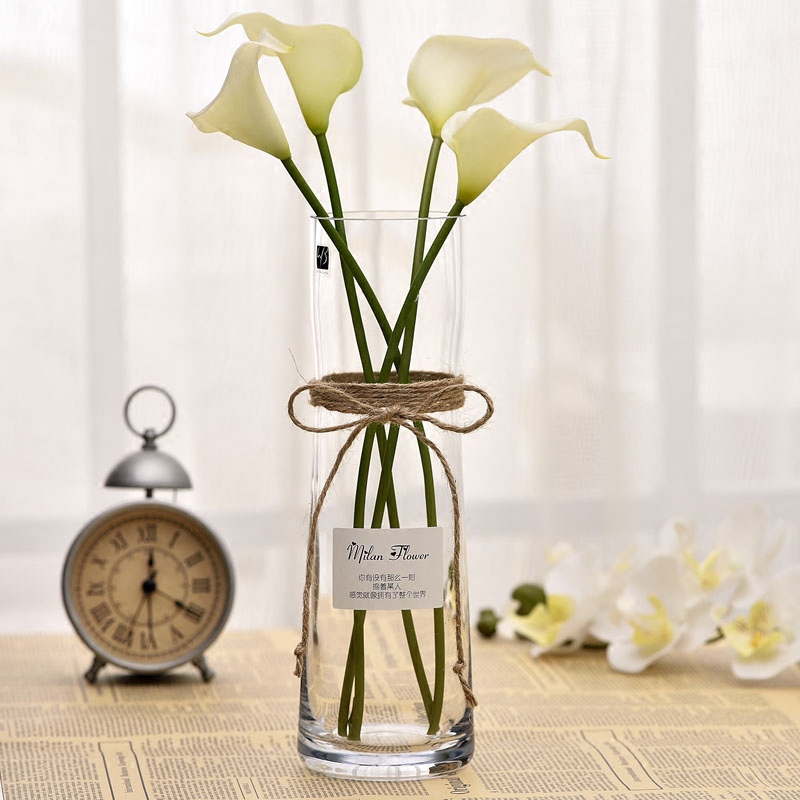 文艺小清新手工玻璃花瓶 客厅餐桌摆设 简约透明干花花瓶插花装饰