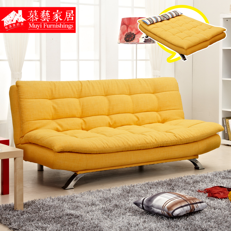 慕艺 多功能沙发床2.0米 小户型布艺沙发床单双人 可折叠沙发床