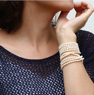 时尚小米珠 天然珍珠 毛衣链 项链手链多种戴法