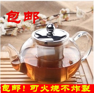 加厚玻璃茶壶不锈钢过滤泡茶壶红茶壶花茶壶套装可加热耐高温