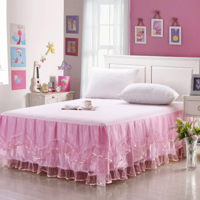 夏季床裙 韩式公主蕾丝床罩单件1.5/1.8米 席梦思床笠床垫保护套