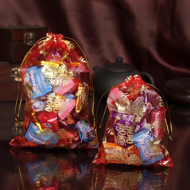 中国风喜糖袋纱袋喜糖盒子糖果袋创意礼品袋婚庆用品结婚喜糖袋子