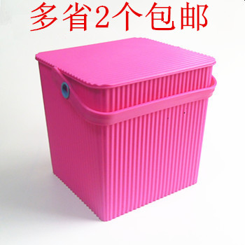 加厚 塑料水桶 多用桶 方形钓鱼桶 可坐彩色储物桶 洗澡手提桶