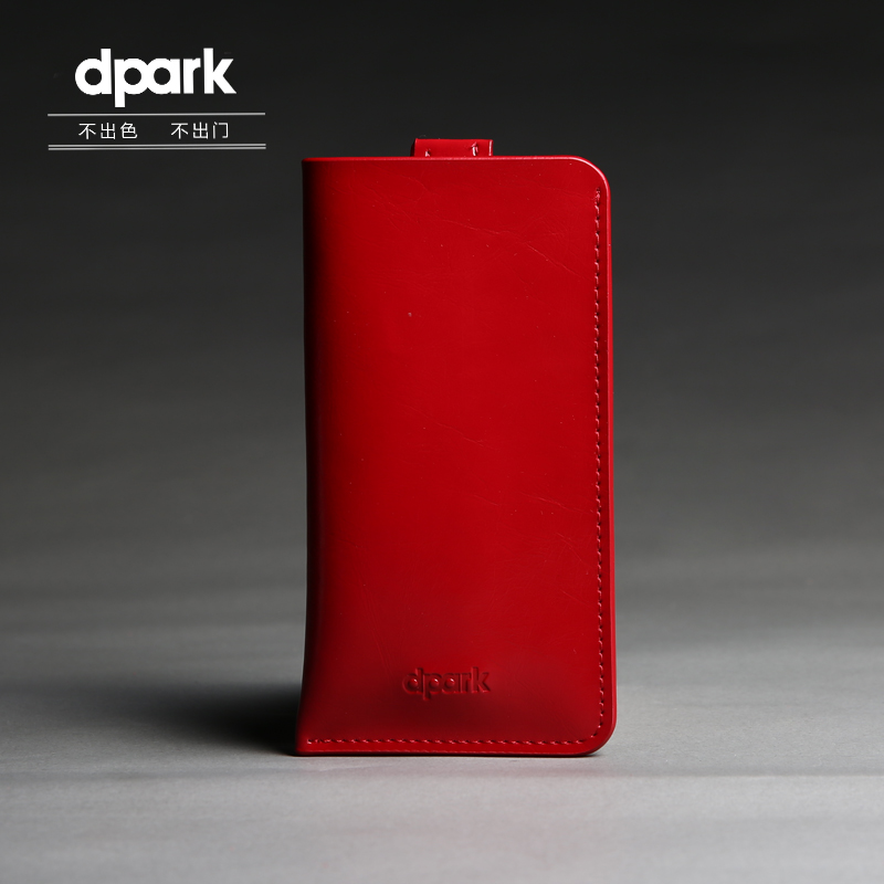 d-park iphone6 plus手机壳 5.5寸商务真皮套 苹果6保护套4.7通用