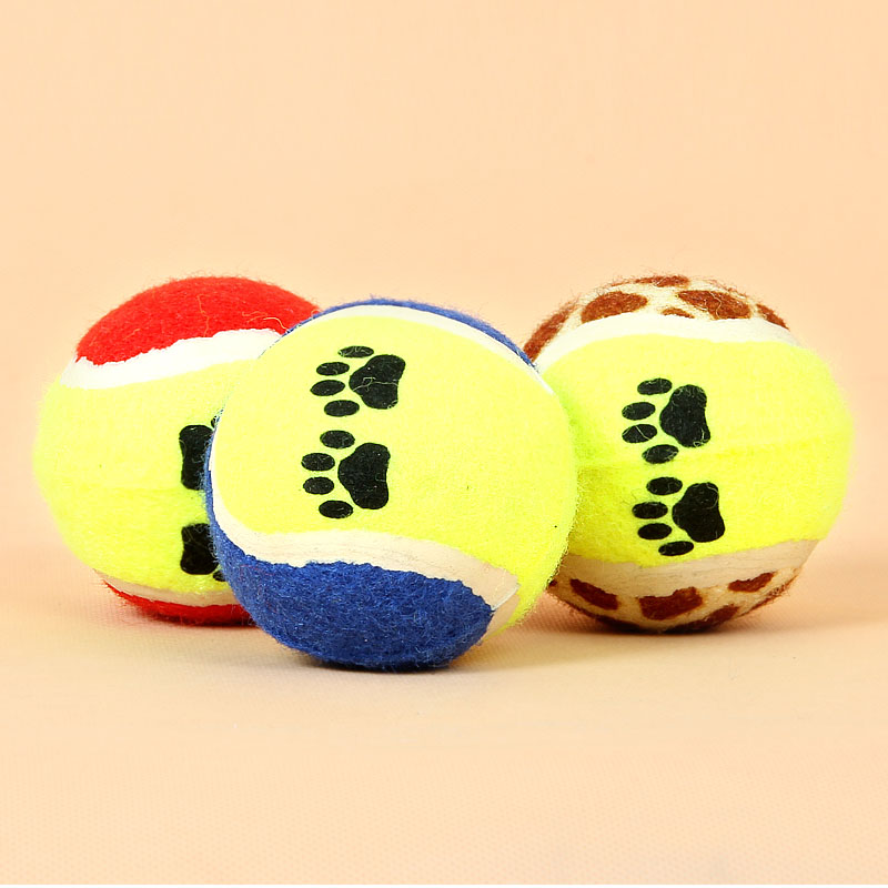 十元任选3狗狗玩具球 宠物网球啃咬球运动多色活动训练球无弹力
