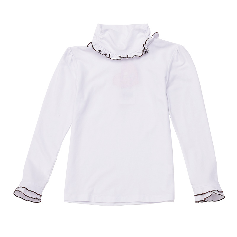 维欧佩尔2015大儿童女童童装儿童装中大领打底休闲上衣全棉T恤