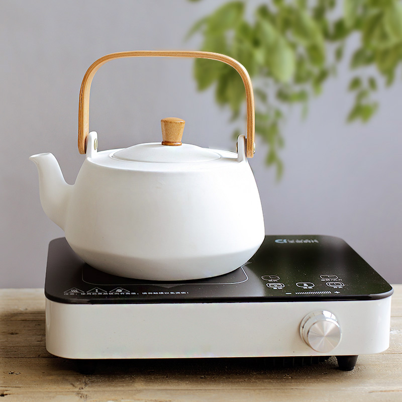 煮茶壶 耐热陶瓷煮水壶分体电陶炉泡茶壶 提梁壶日式茶道套装