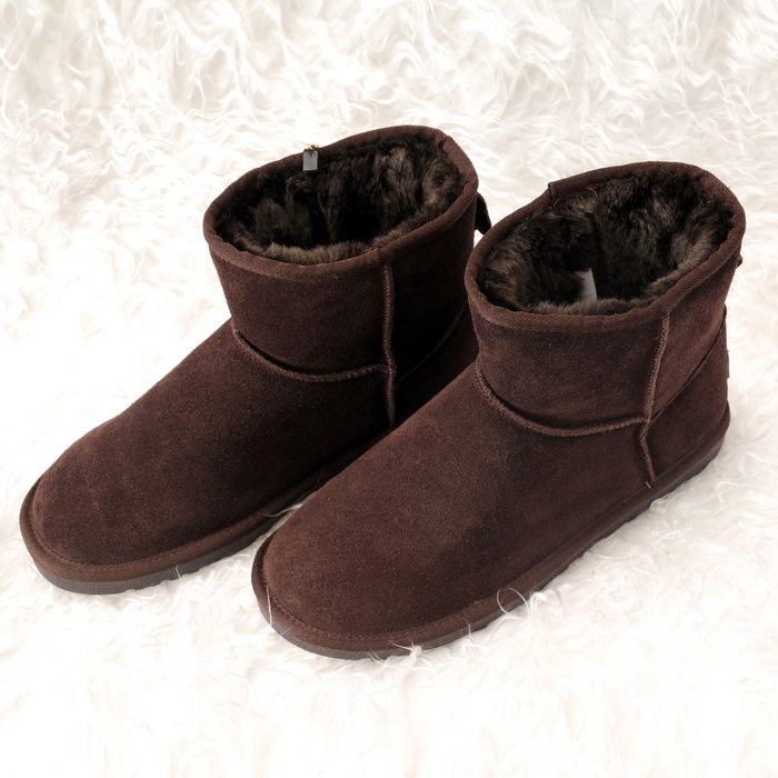 包邮2015冬季新款5854短筒雪地靴女鞋真皮平底加厚保暖女靴子短靴
