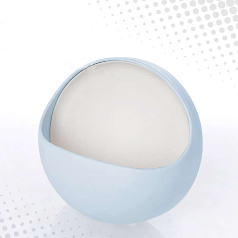 肥皂盒居家百货用品 壁挂式圆形天蓝色 大吸盘超大吸力