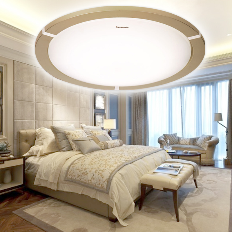 松下灯具LED吸顶灯22.4W 客厅卧室节能环保护眼土豪金