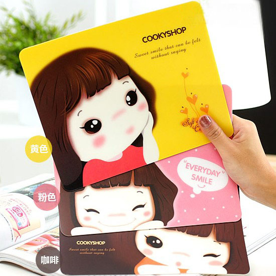 可爱女孩卡通创意个性韩国办公女生 鼠标垫