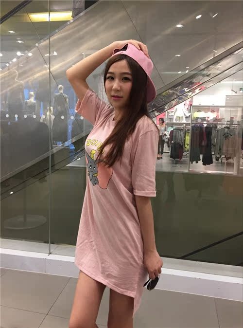 店主实拍2015年韩国东大门最新服装代购 卡通小飞象t恤