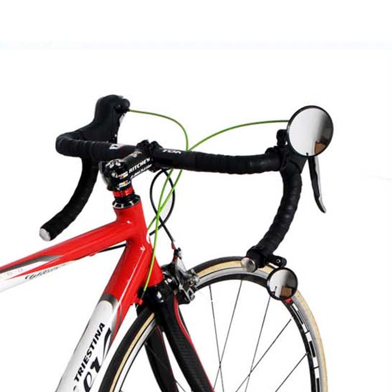OQsport自行车凸面后视镜单车观后镜绑带式骑行山地公路折叠车镜