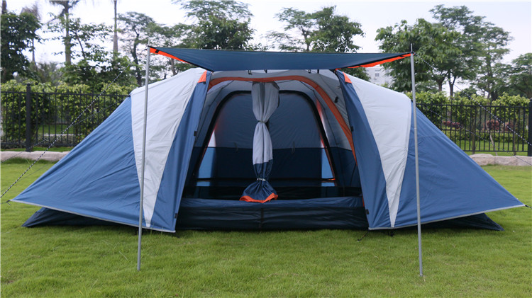 新款大帐篷5-8人帐野营帐篷多人帐四季通用二室二厅帐篷自动帐篷