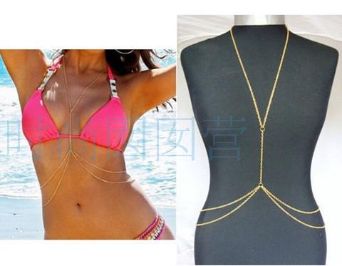 欧美流行身体链body chain 两层bikini身体链 EBAY速卖通Amazon销
