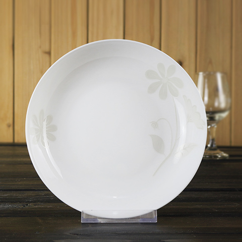 【天天特价】特价促销唐山白胎骨瓷简约餐具白瓷8寸汤盘饭盘餐盘