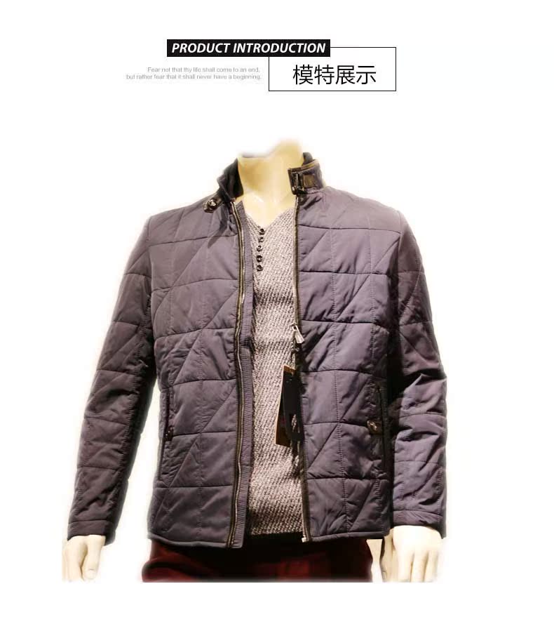 2015中年男士新款韩版立领轻修身薄商务短款羽绒男装外套
