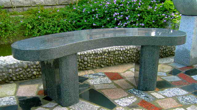户外石雕落地摆件花园别墅简约现代工艺装饰品桌椅休闲石雕工艺品