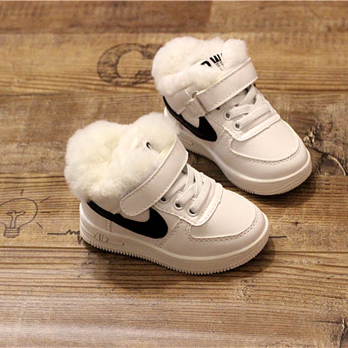 2015新年款冬季儿童运动鞋保暖真皮加绒男女童学生跑步鞋韩版板鞋