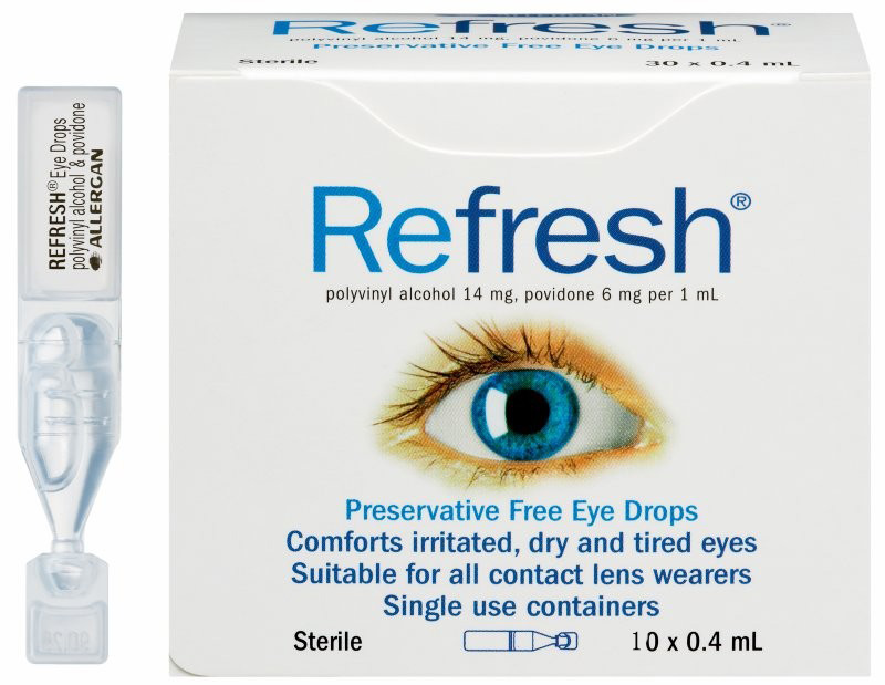 Allergan Refresh eye drops 抗疲劳、干燥、滋润不刺激 眼药水