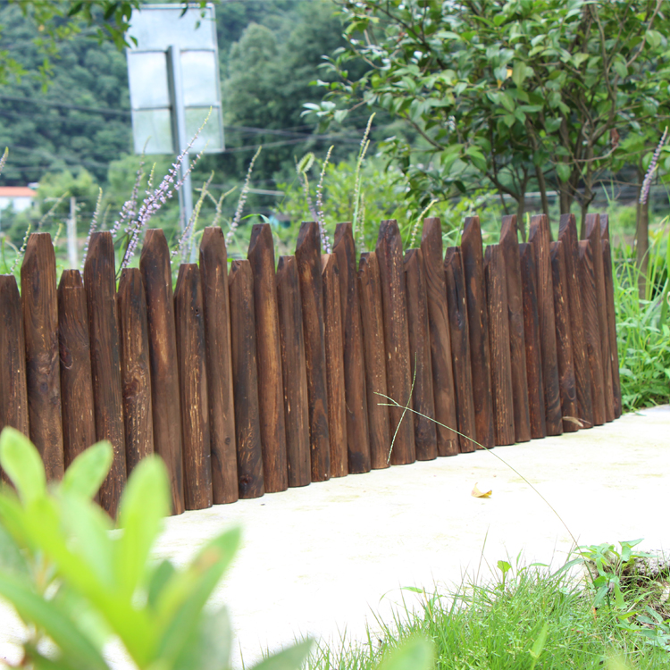 户外防腐木围栏实木栅栏碳化木篱笆花坛装饰庭院花园围栏护栏隔断
