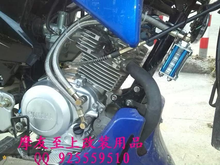 雅马哈YBR天剑天琪摩托车改装散热器油冷器套件总成（含右箱体盖