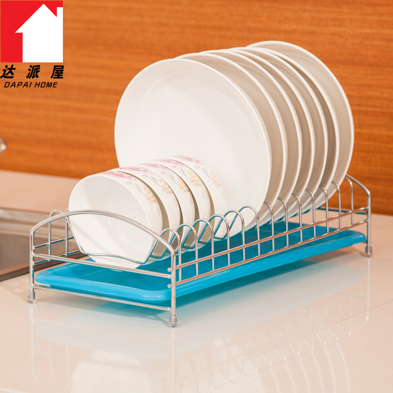 1层置碗架控水架沥水架厨房滴水放碗盘架单层滤水碗架晾放盘子架