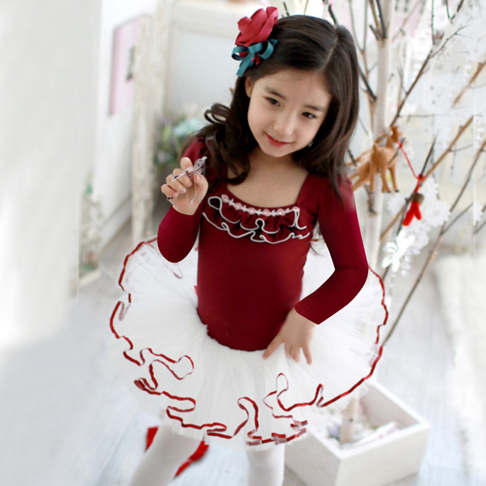 女童舞蹈服练功服秋冬季儿童芭蕾舞裙表演出服服装中国舞小孩长袖